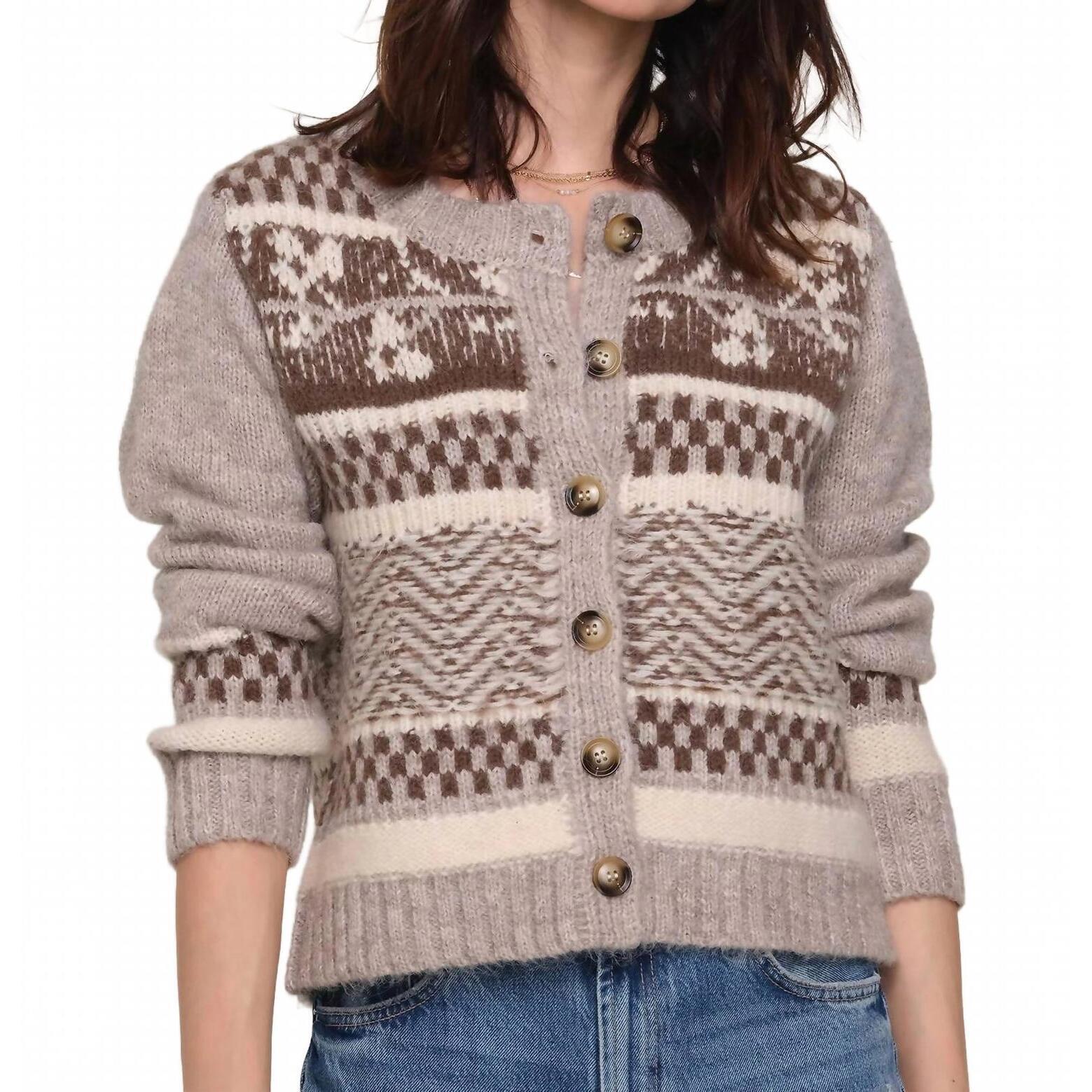 New Heartloom Rocky Knit Cardigan In Mocha